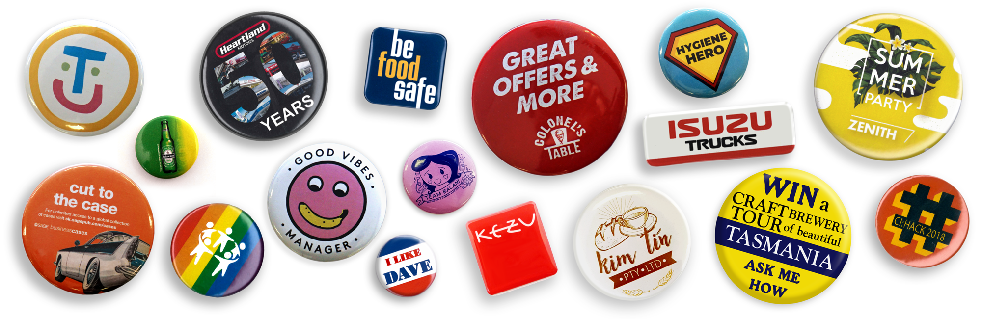 Button Badges For Sydney Melbourne Brisbane Adelaide Darwin Hobart 